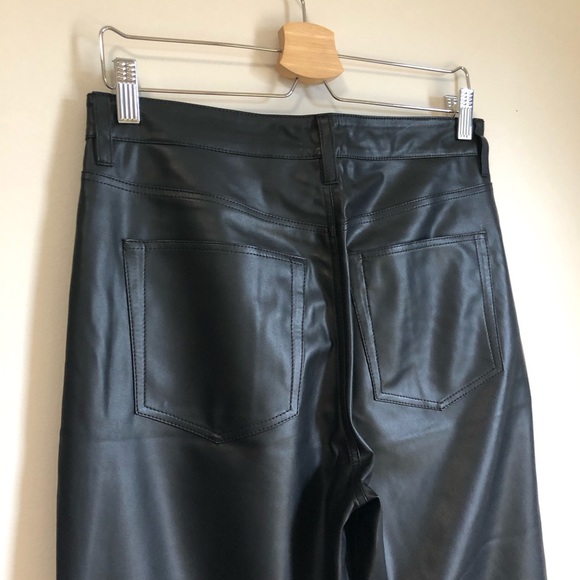 AG Alexxis Black Vegan Leather Pants - Picture 8 of 9